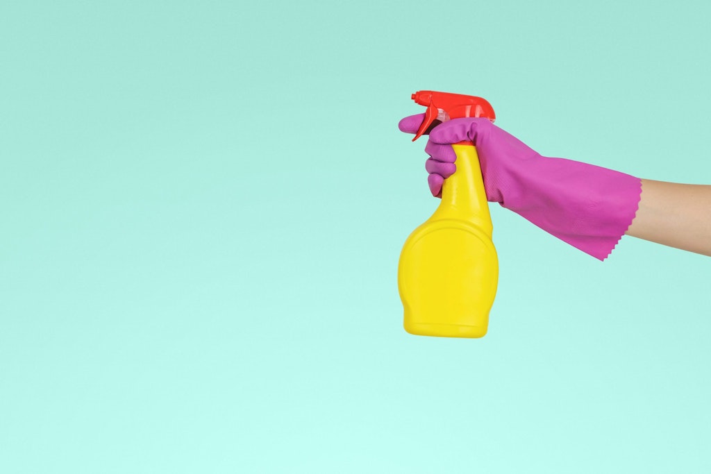 yellow spray bottle