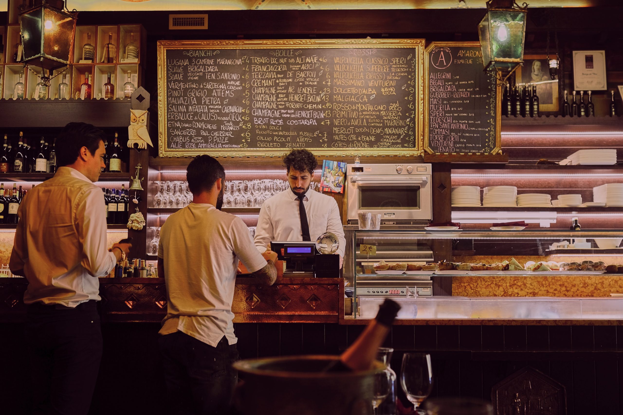 Cashier of a restaurant