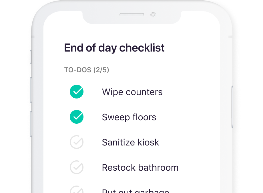 End of day checklist
