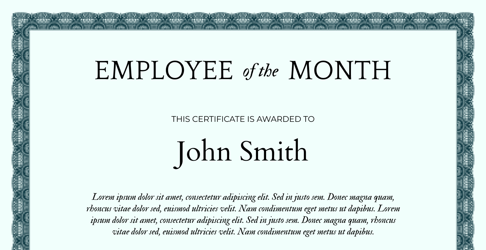 Free Employee Of The Month Certificate Generator By Coast