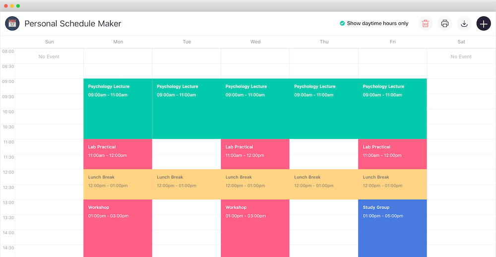 Planner Maker: Design Personal Schedule Online for Free