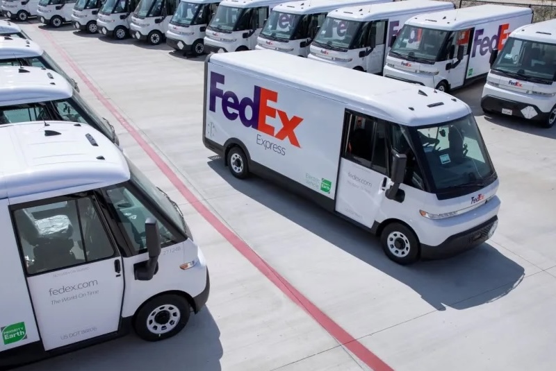 Fedex fleet of vans
