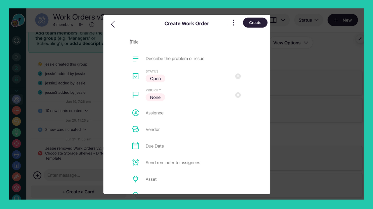 Coast work order form