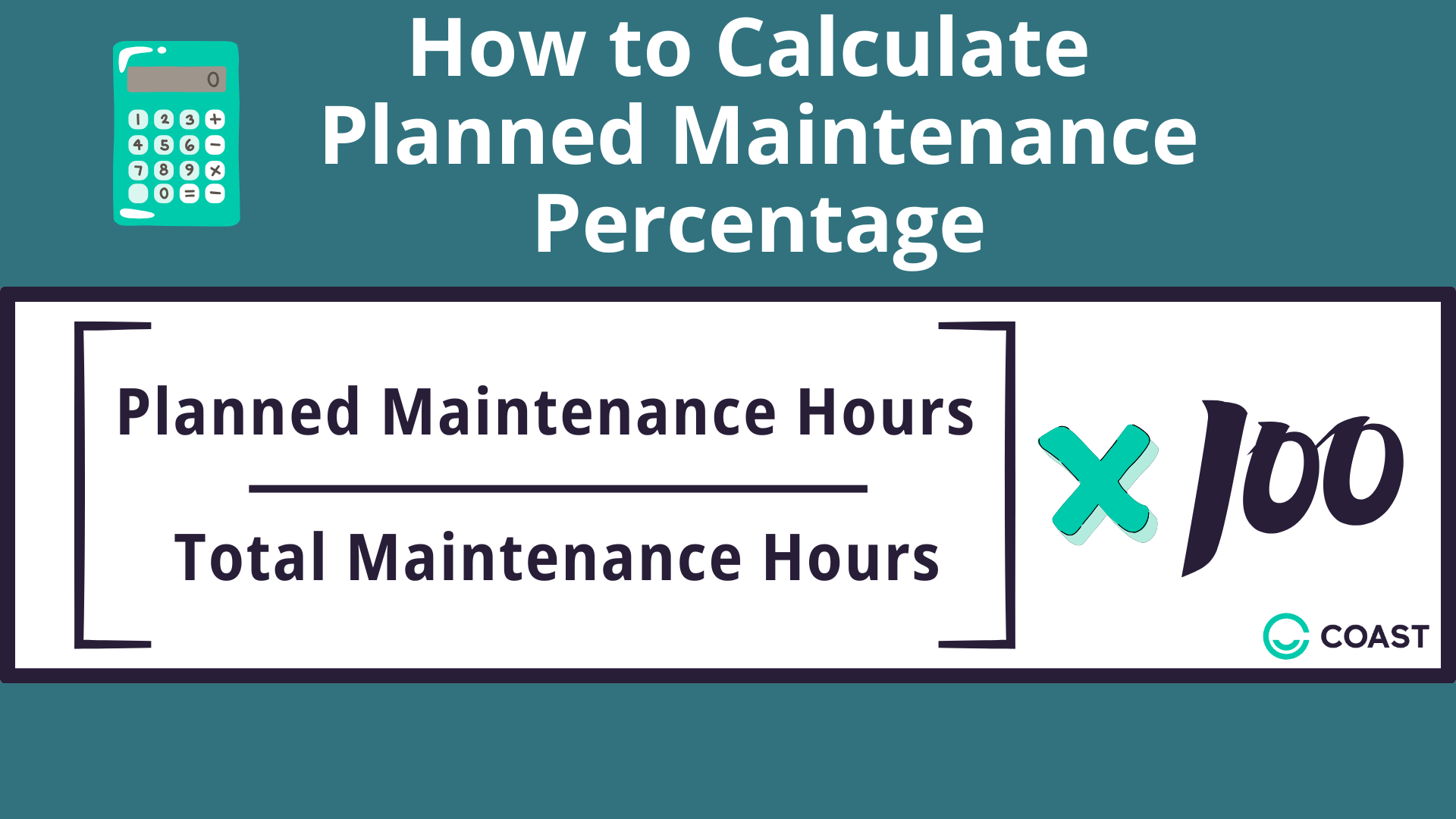 Planned maintenance percentage