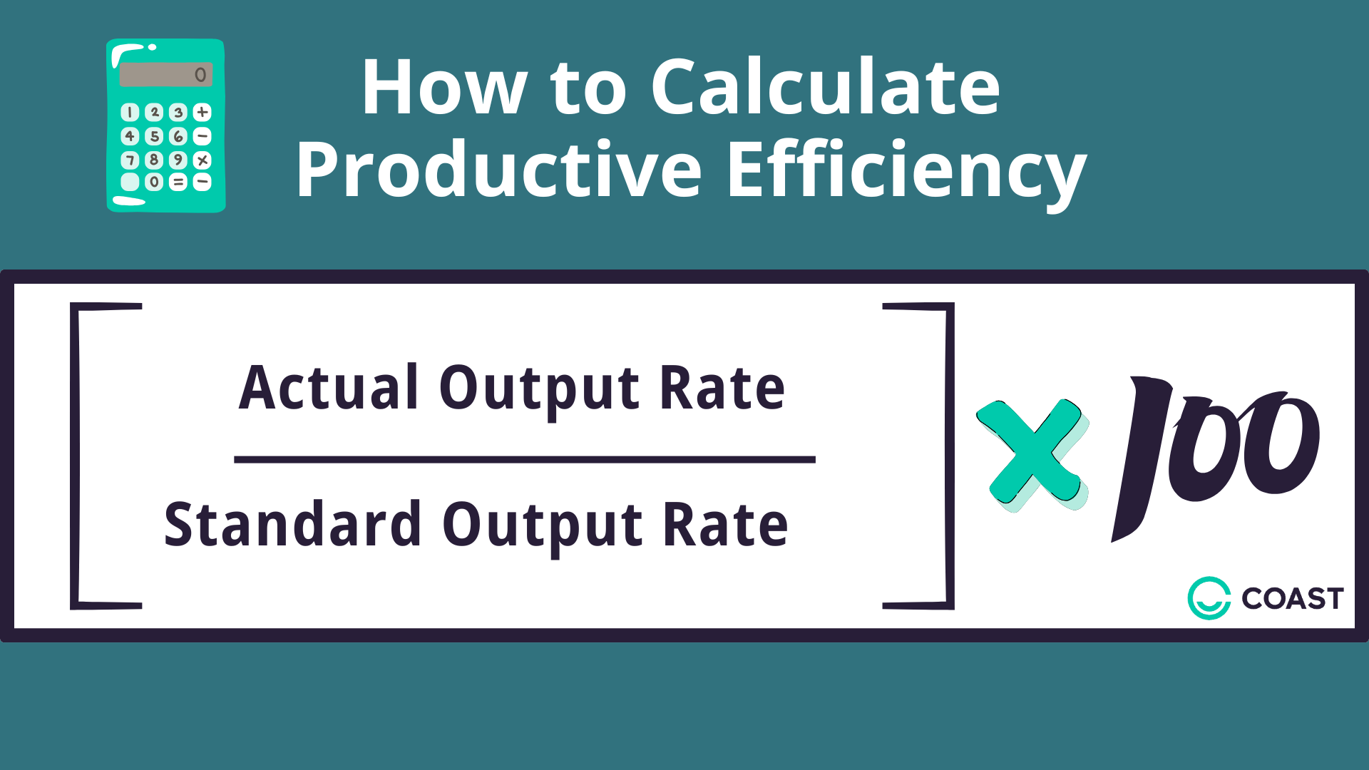 Productive efficiency calculation