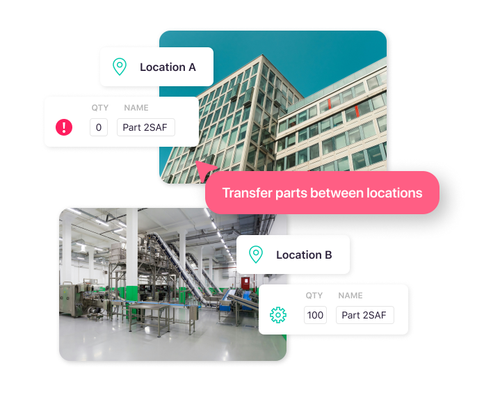 Parts inventory transfer