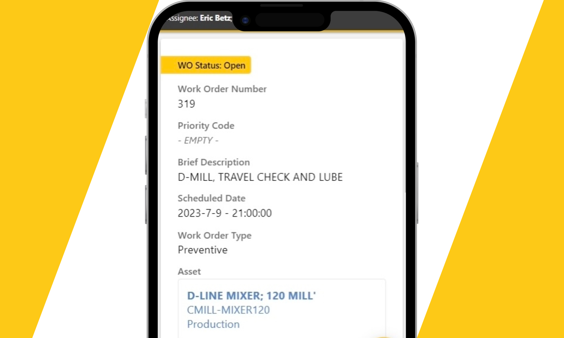 Mobile maintenance app