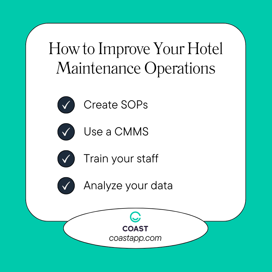 Hotel maintenance strategy