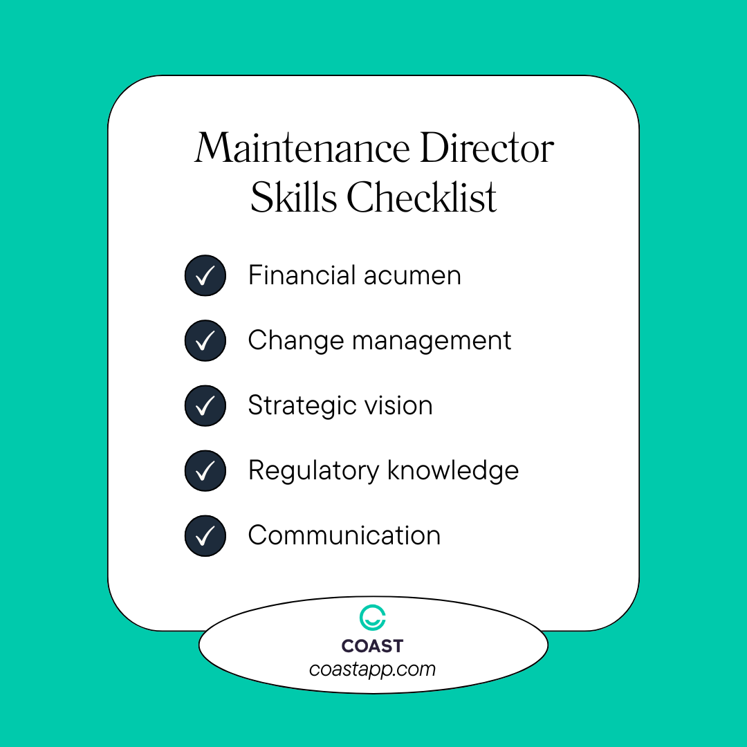 Maintenance director skills