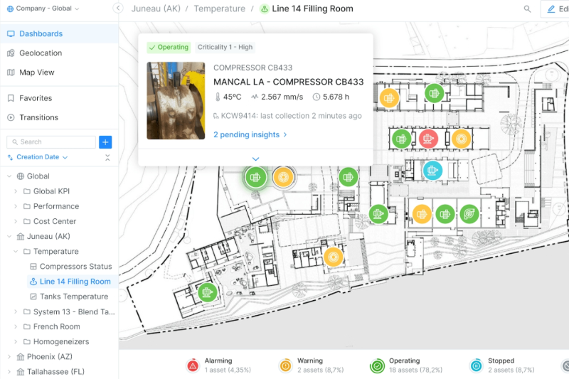 Tractian asset tracking