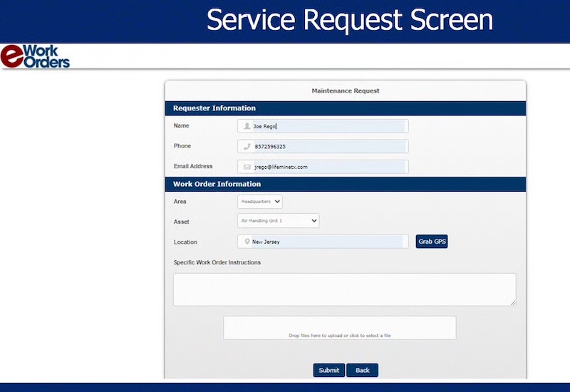 eworkorders service request