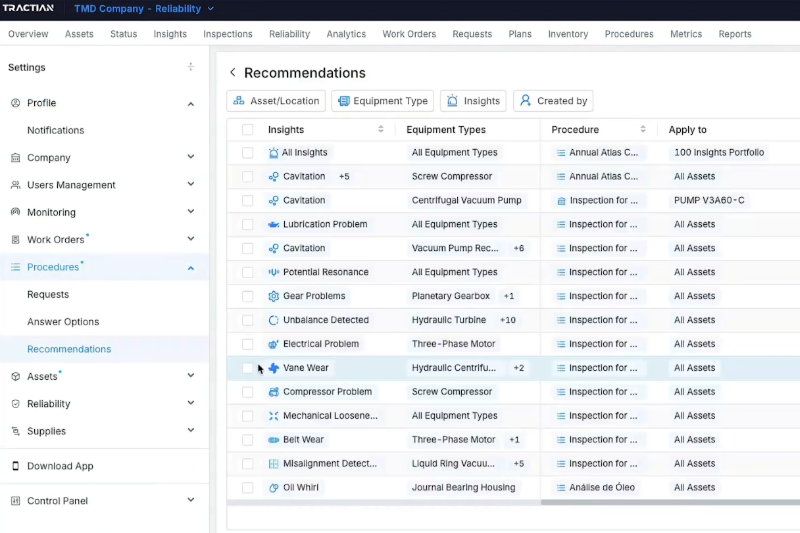 Tractian preventive maintenance