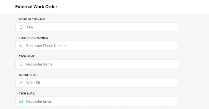 Coast external work form