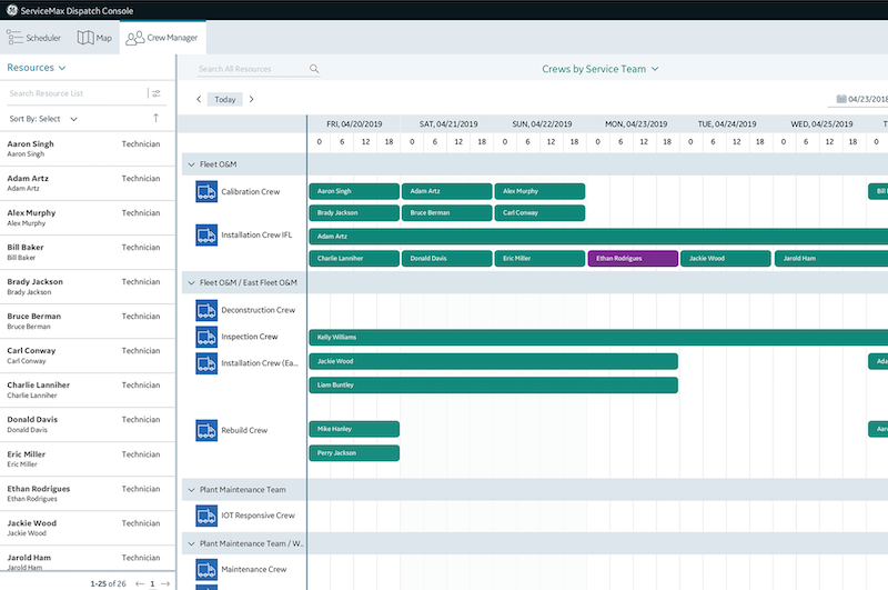 Servicemax scheduling