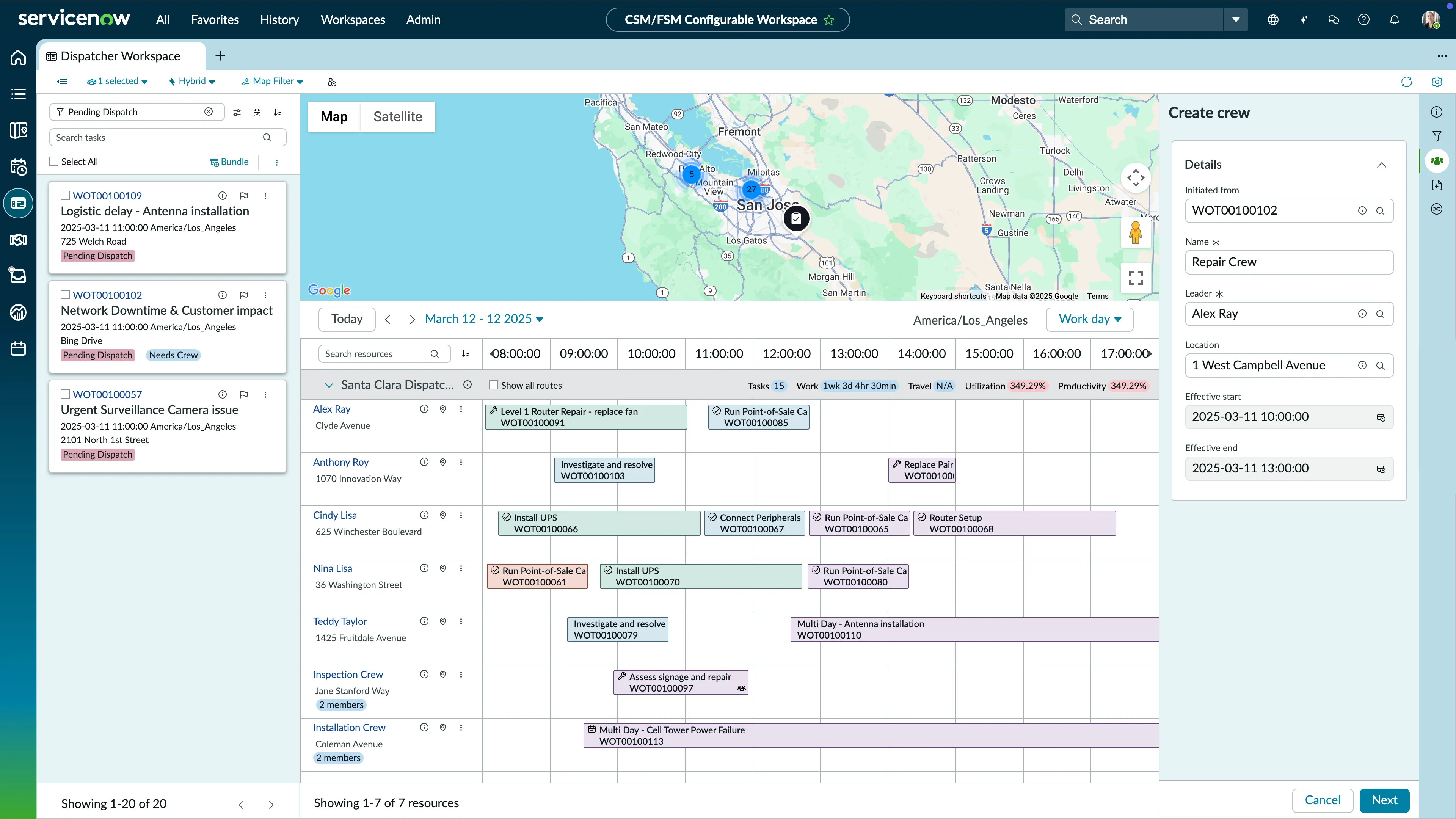 Servicenow dispatcher