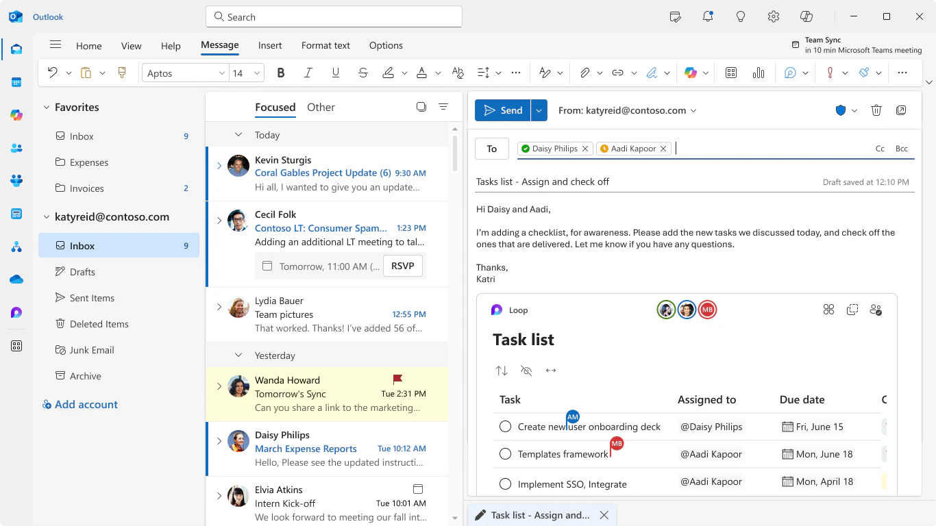 Microsoft outlook integration